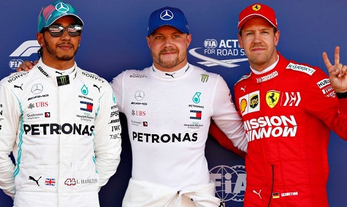 Bottas giành pole chặng thứ ba liên tiếp